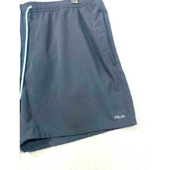 Huk Performance Fishing Men's Swimming Shorts XXL Gray With Mesh Lining - Picture 2 of 7